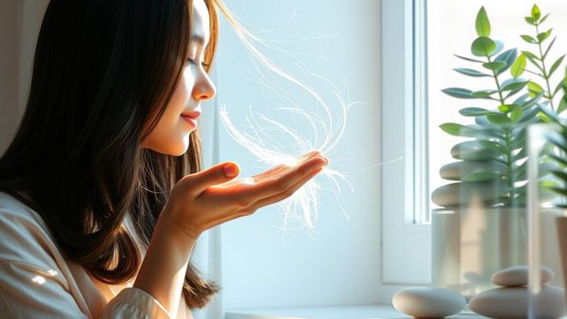Una mujer cuida la luz y el bienestar