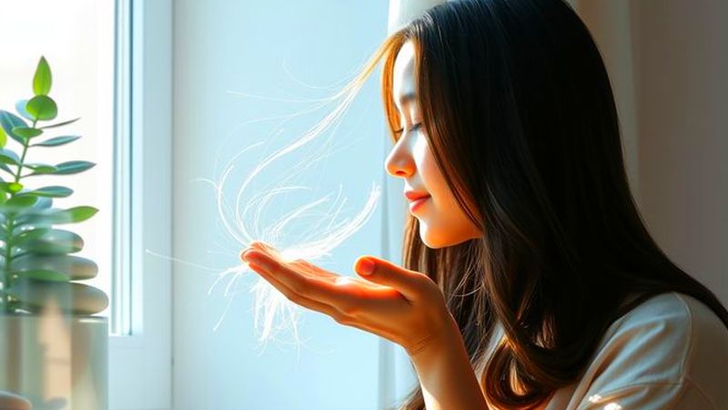 Una mujer cuida la luz y el bienestar