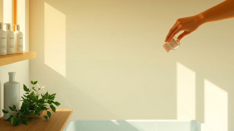 Un baño sereno y luminoso