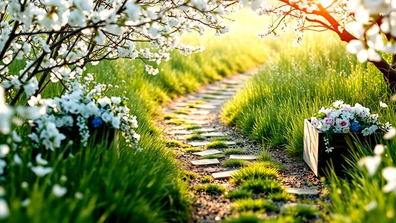 Un jardín sereno y elegante florece