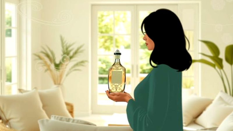 Una mujer recibe un regalo sereno