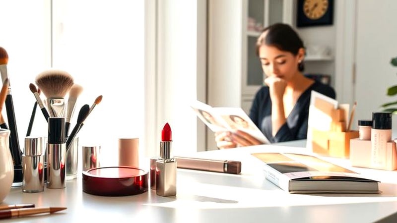Un taller sereno exhibe belleza maquillada