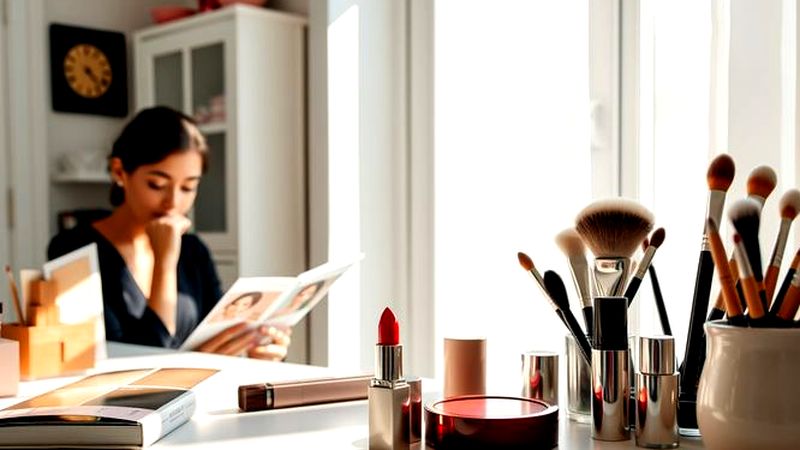 Un taller sereno exhibe belleza maquillada