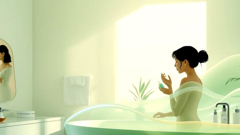 Un baño sereno refleja bienestar y belleza
