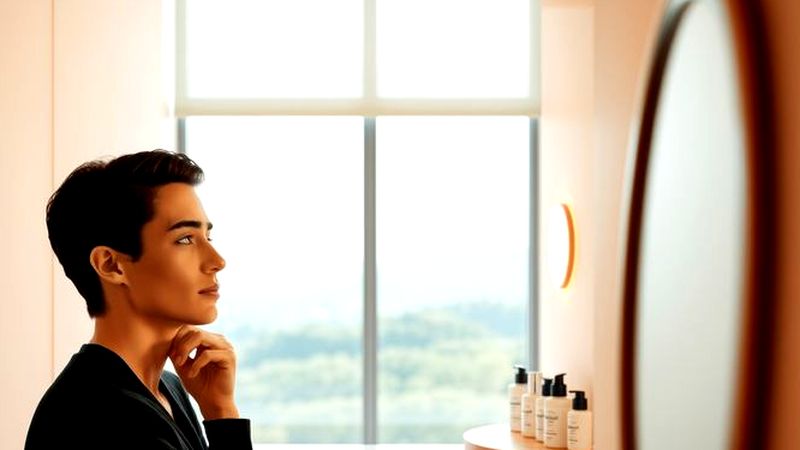 Una persona contempla suavemente en calma