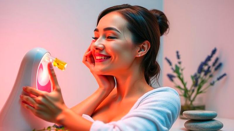 Una mujer se revitaliza con tecnología y naturaleza