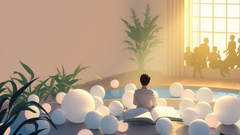 Un ser reflexivo encuentra paz en la serenidad
