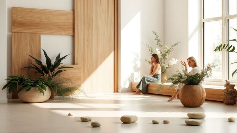 Un espacio minimalista irradia calma y bienestar