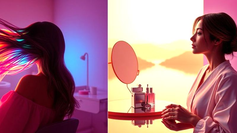 Belleza serena y transformación en luz suave