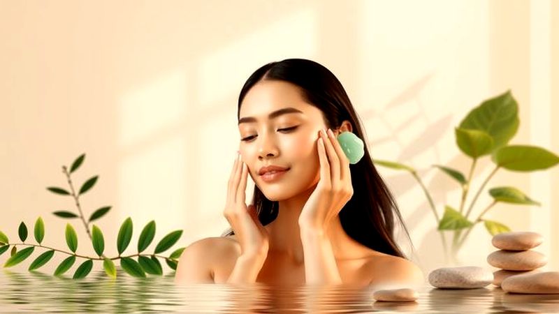 Mujer se relaja con cuidado natural