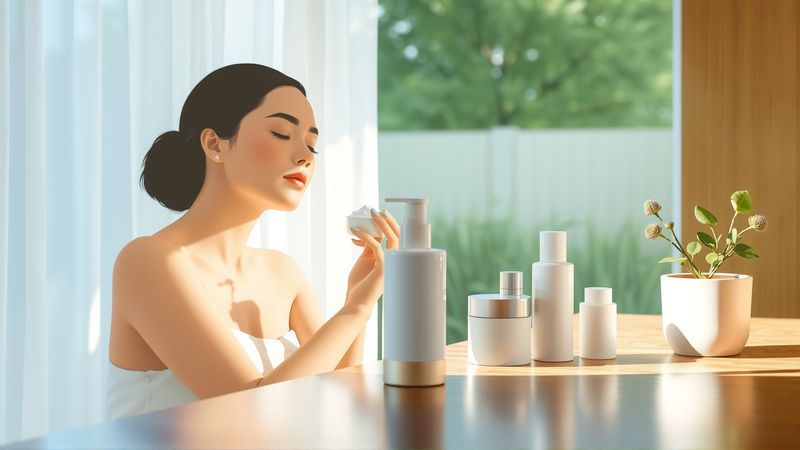 Belleza serena en un baño minimalista