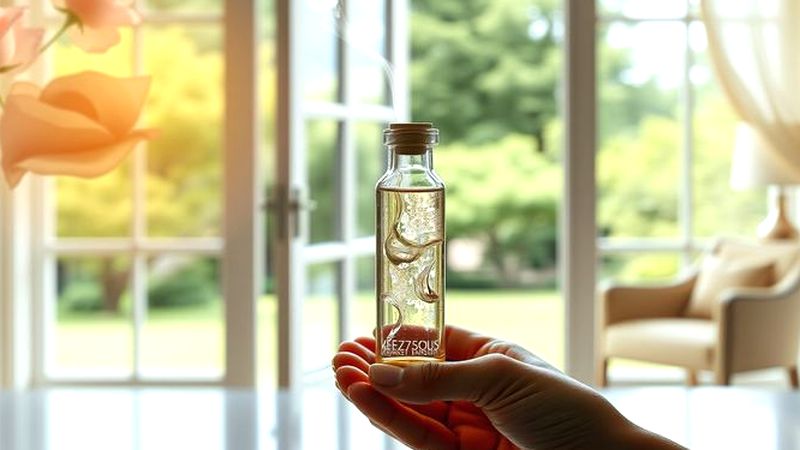 Un frasco elegante evoca quietud y sofisticación