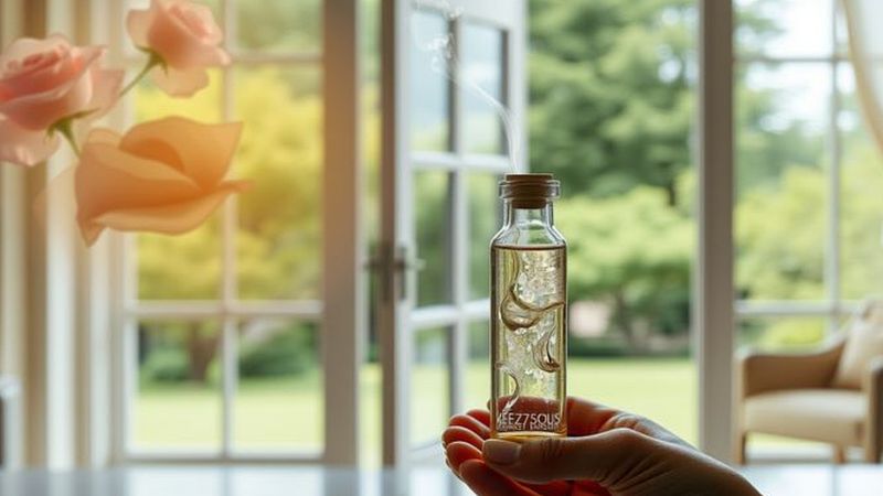 Un frasco elegante evoca quietud y sofisticación