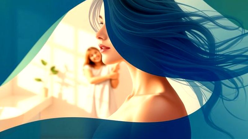 Una mujer feliz irradia calma en baño