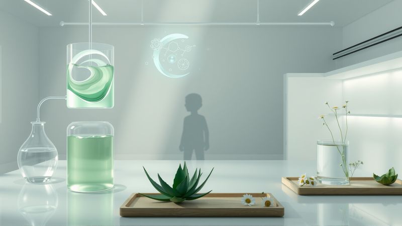 Laboratorio tranquilo exhibe ciencia y bienestar